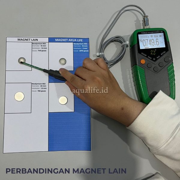 MAGNET NEODYMIUM N52 SUPER STRONG BULAT KOIN (15 atau 18MM) 1 pcs perbandingan-3 - Aqualife