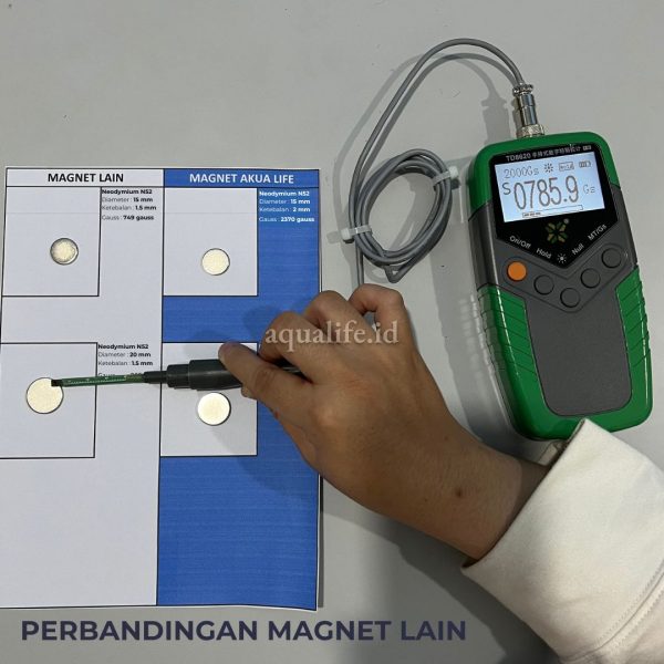 MAGNET NEODYMIUM N52 SUPER STRONG BULAT KOIN (15 atau 18MM) 1 pcs perbandingan-4 - Aqualife